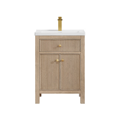 Cerrito 24" Single Bathroom Vanity with White Ceramic Integrated Sink