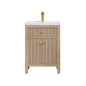 Cerrito 24" Single Bathroom Vanity with White Ceramic Integrated Sink