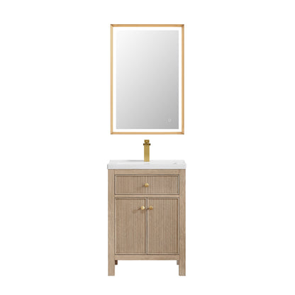 Cerrito 24" Single Bathroom Vanity with White Ceramic Integrated Sink