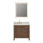 Cerrito 36" Single Bathroom Vanity with Grain White Engineered Stone Countertop