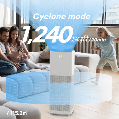 Air Purifier With Cypress Wood (White)