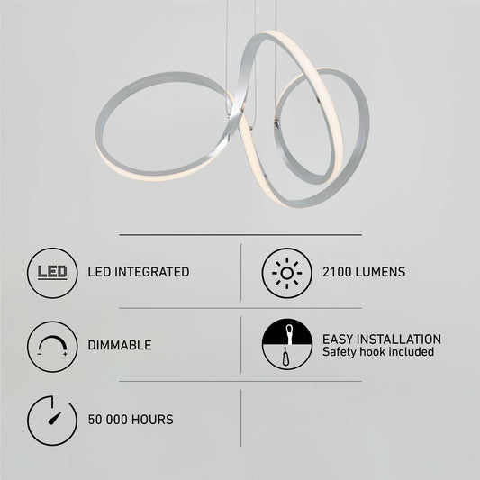 Swirl LED pendant light