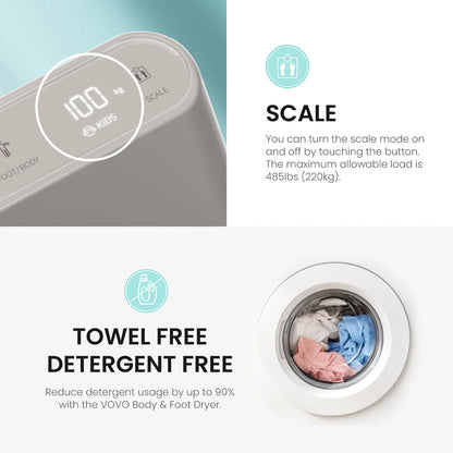 Foot & Body Dryer - Gray