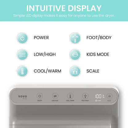 Foot & Body Dryer - Gray