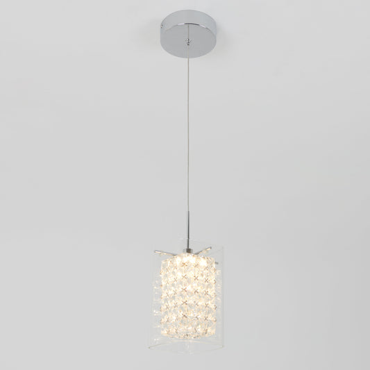Crystal Cube 1-light LED pendant light