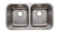AS101 31″ x 18″ x 10″/10″  18G  Double Bowl Undermount Deluxe Stainless Steel Kitchen Sink
