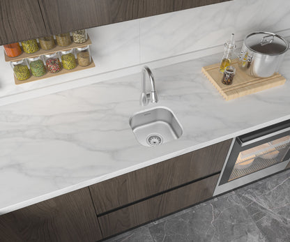 AS109 13″ x 13″ x 6.5″  22G  Single Bowl Undermount Builder Stainless Steel Bar Sink
