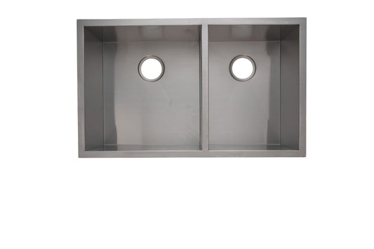 AS303 33″ x 20″ x 10″/10″ 18G Double Bowl Undermount Legend Stainless Steel Kitchen Sink