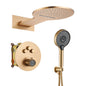 22" Wall Mounted Thermostatic Rainfall Shower System with Waterfall Showerhead