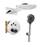 22" Wall Mounted Thermostatic Rainfall Shower System with Waterfall Showerhead