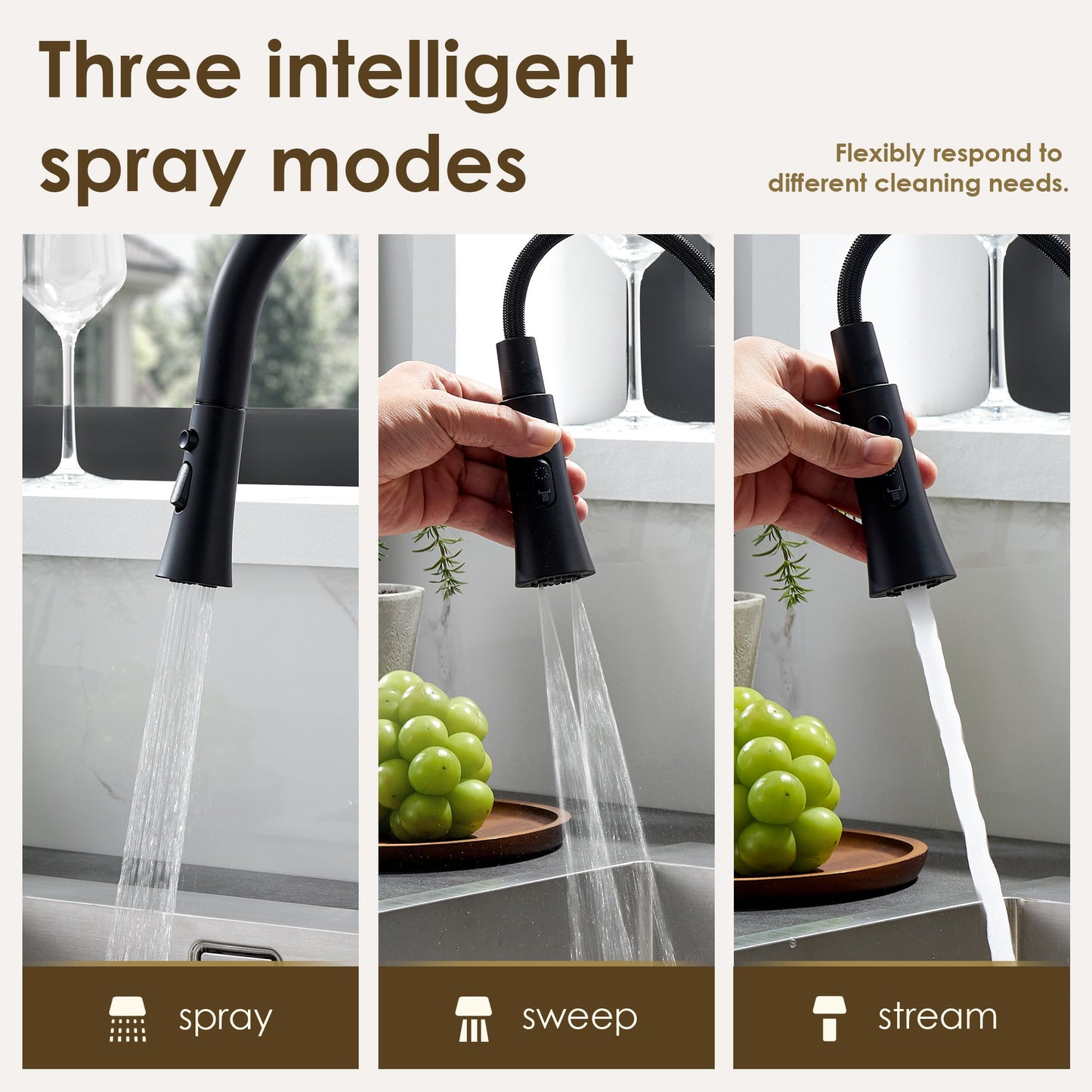 Oribe Single-Handle Kitchen Faucet with Pull Down Sprayer