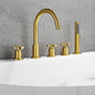 Sorlia Cross Handles Deck-Mount Roman Tub Faucet with Handshower