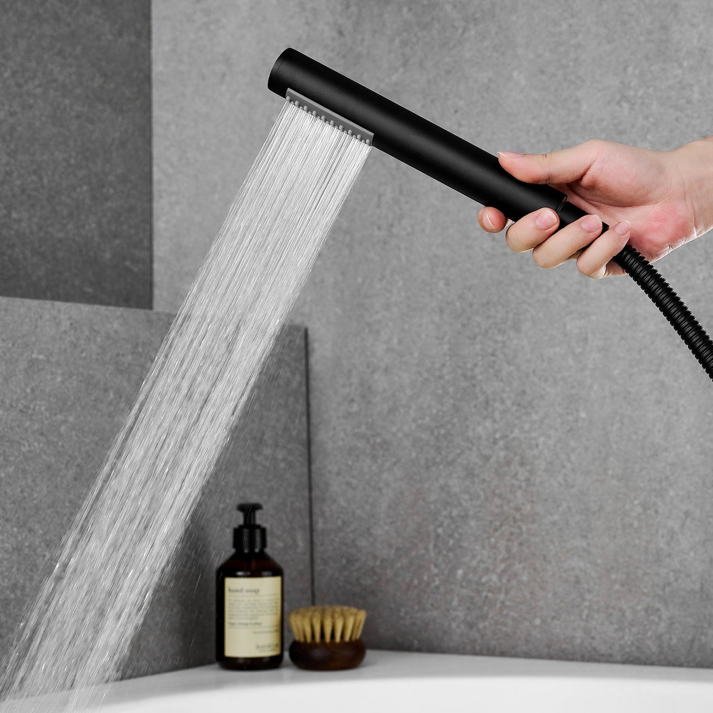 Sorlia Cross Handles Deck-Mount Roman Tub Faucet with Handshower