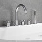 Sorlia Cross Handles Deck-Mount Roman Tub Faucet with Handshower