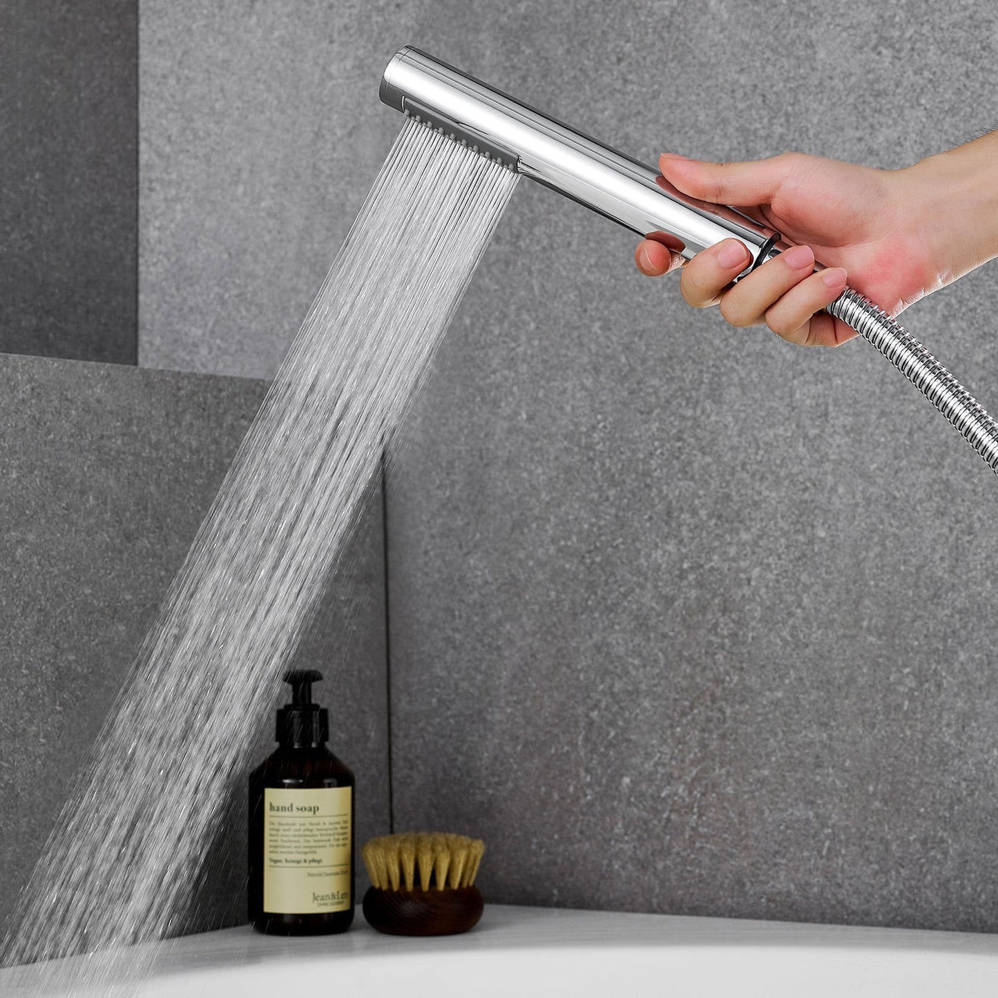 Sorlia Cross Handles Deck-Mount Roman Tub Faucet with Handshower