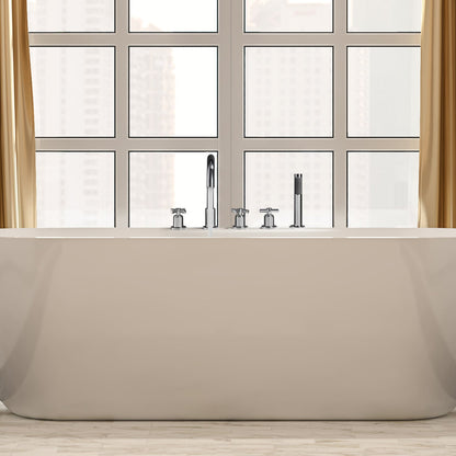 Sorlia Cross Handles Deck-Mount Roman Tub Faucet with Handshower