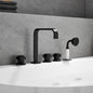 Vikran Triple Handle Deck-Mount Roman Tub Faucet Trim with Handshower