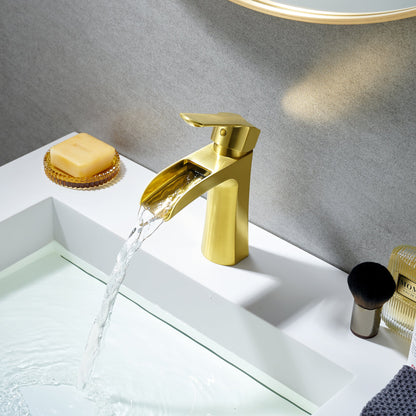 Tatcha Single Hole Single-Handle Waterfall Bathroom Faucet