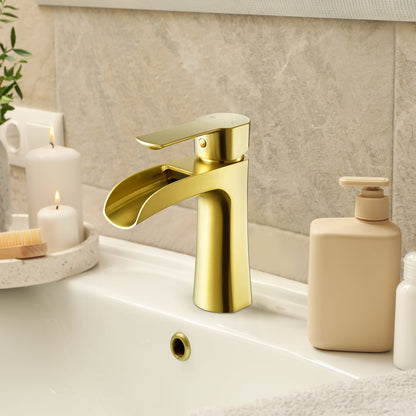 Tatcha Single Hole Single-Handle Waterfall Bathroom Faucet