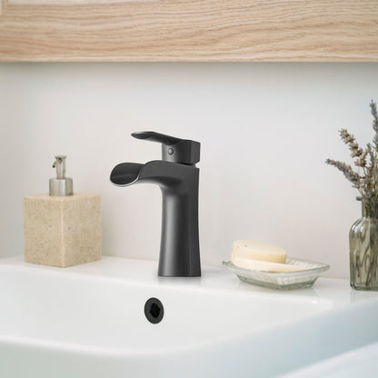 Tatcha Single Hole Single-Handle Waterfall Bathroom Faucet