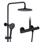 9.5" Thermostatic Rain Shower Faucet with Slide Bar and Hand Shower