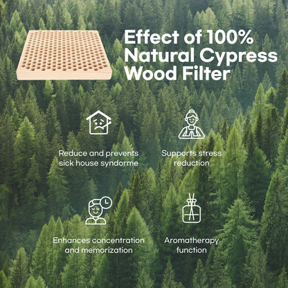 Air Purifier With Cypress Wood (White)