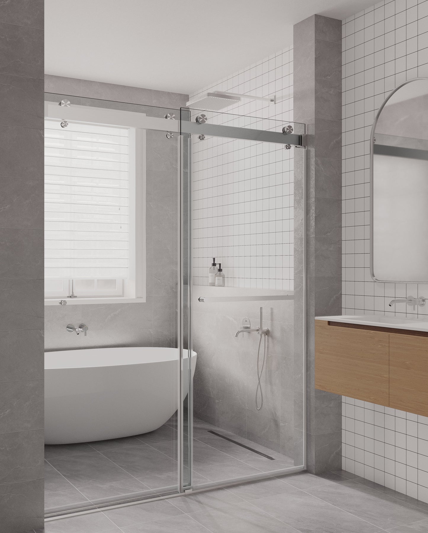 Premium Frameless Bypass Sliding Shower Doors