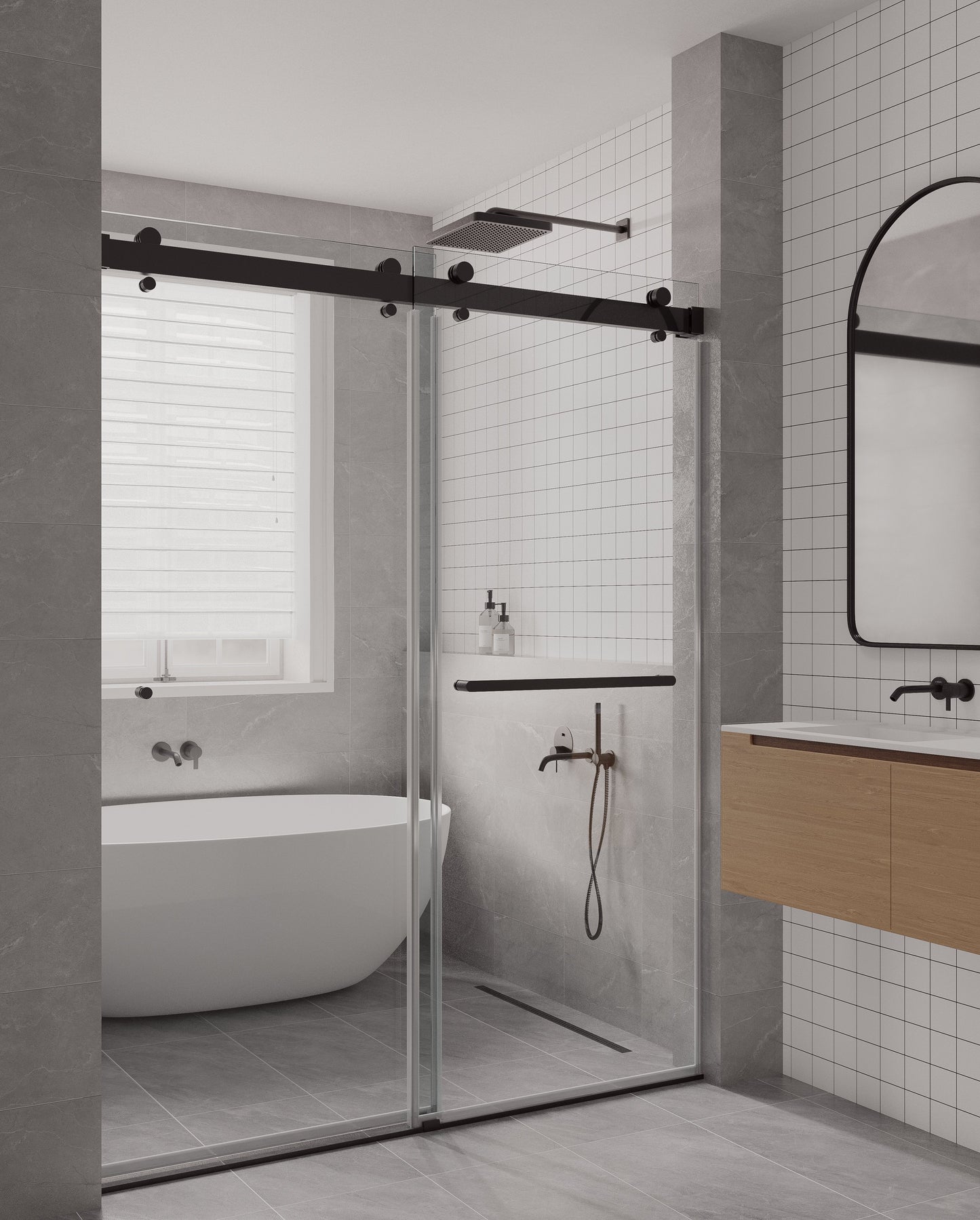 Premium Frameless Bypass Sliding Shower Doors