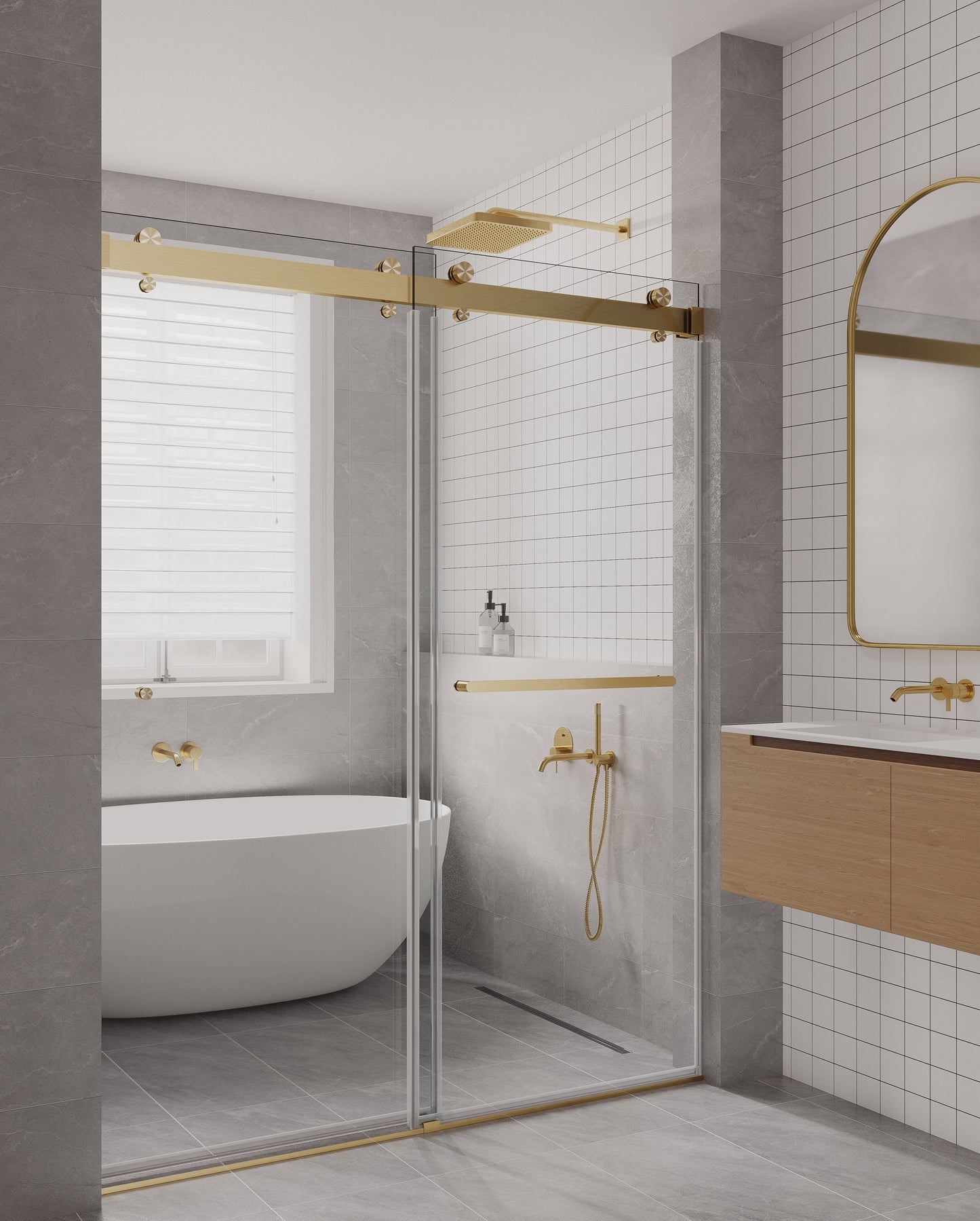 Premium Frameless Bypass Sliding Shower Doors