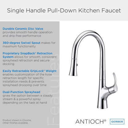 Single Handle Pull-Down Kitchen Faucet