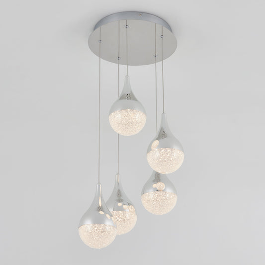 Glitzer 5-light LED pendant