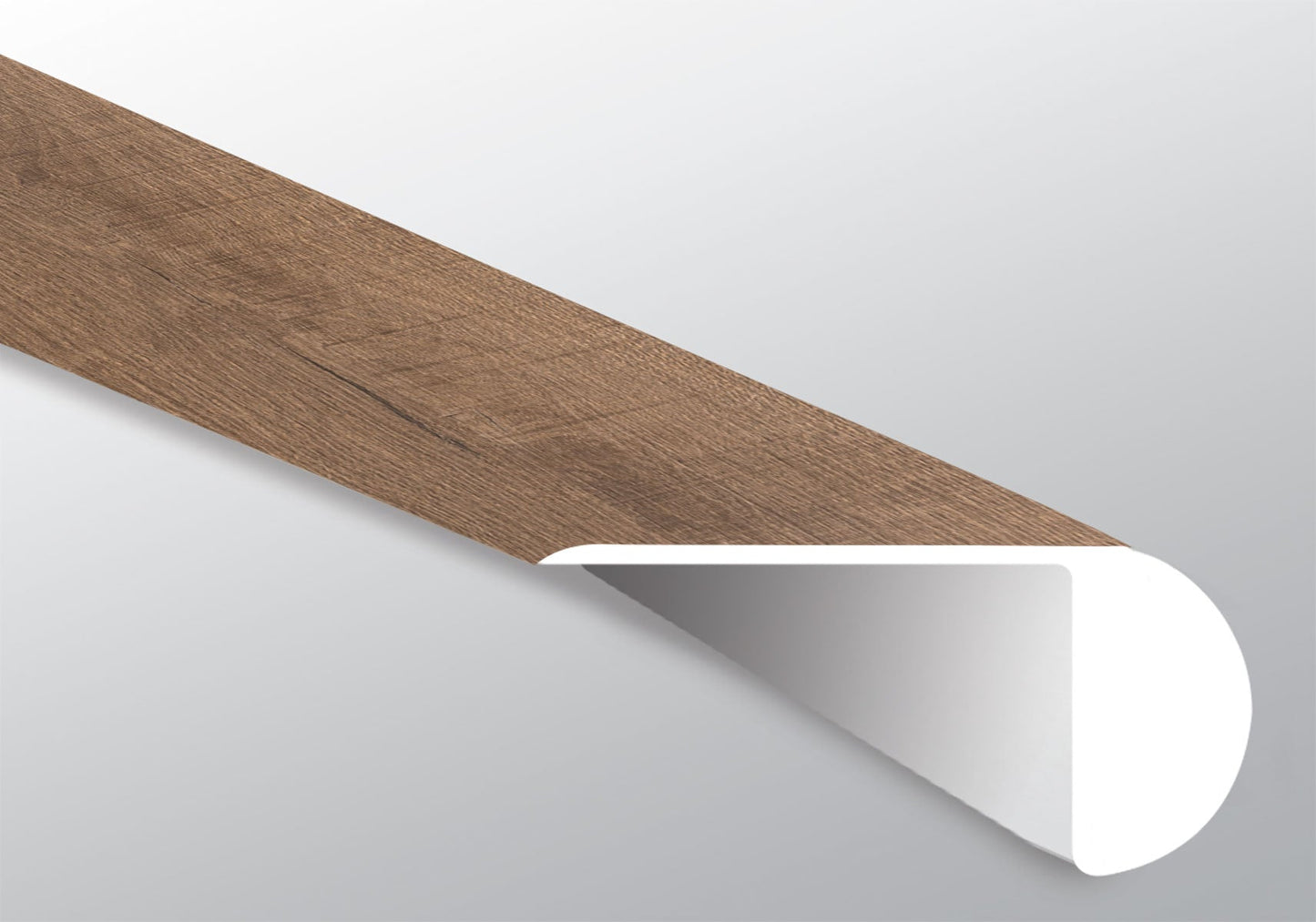 Abingdale ( OVERLAPPING STAIR NOSE [ Wood • Matte • Medium ] - LVT * LUXURY VINYL TRIM ) | 2 1/4" X 1" X 94"