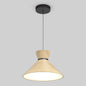 Inoa LED pendant light 5 CCT black and wood