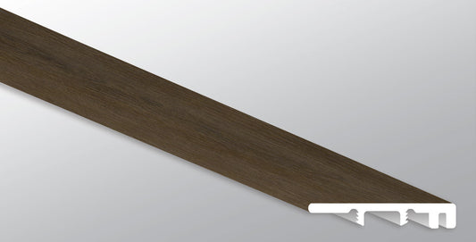 Adlar ( END CAP [ Wood • Ultra Matte • Dark ] - LVT * LUXURY VINYL TRIM ) | 1 1/2" X 1/4" X 94"