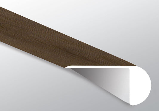 Adlar ( OVERLAPPING STAIR NOSE [ Wood • Ultra Matte • Dark ] - LVT * LUXURY VINYL TRIM ) | 2 1/4" X 1" X 94"