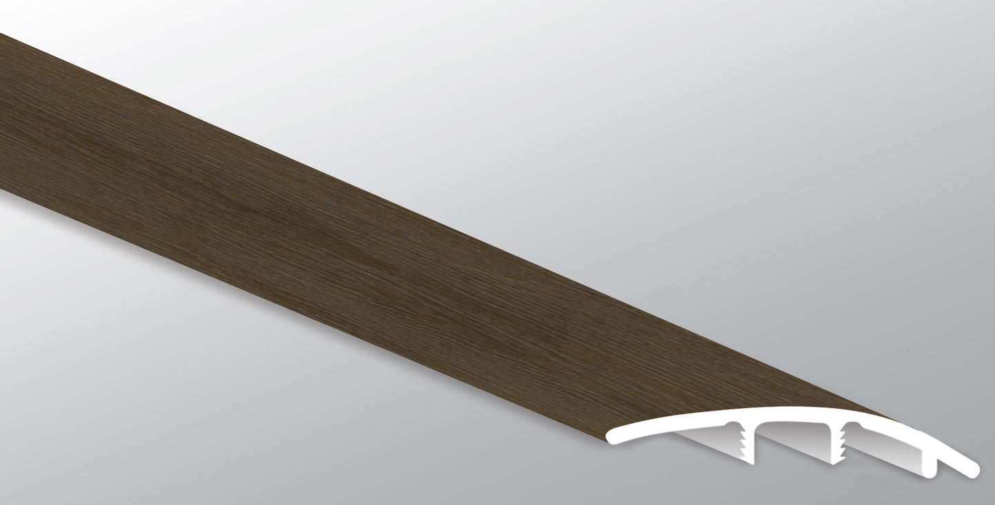 Adlar ( REDUCER [ Wood • Ultra Matte • Dark ] - LVT * LUXURY VINYL TRIM ) | 1 3/4" X 3/8" X 94"