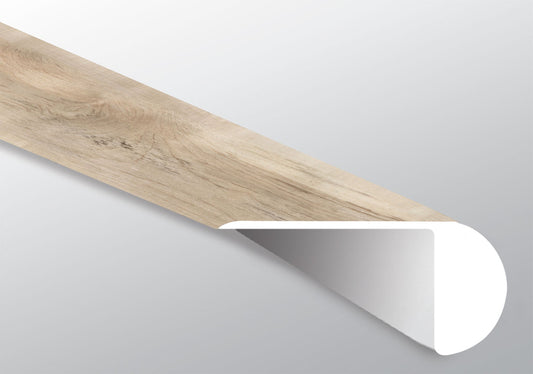 Akadia ( OVERLAPPING STAIR NOSE [ Wood • Matte • Light ] - LVT * LUXURY VINYL TRIM ) | 2 1/4" X 1" X 94"