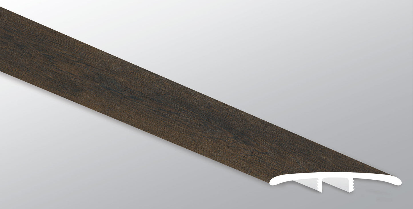 Barrell ( T MOLDING [ Wood • Matte • Dark ] - LVT * LUXURY VINYL TRIM ) | 1 3/4" X 1/4" X 94"