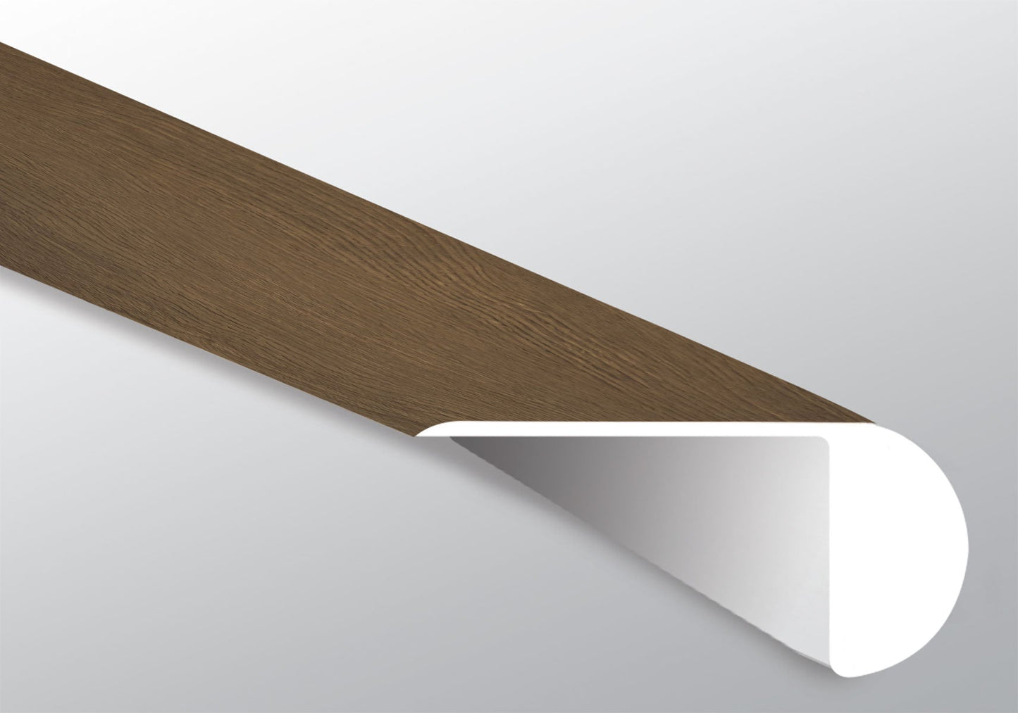 BECKLEY BRUNO ( OVERLAPPING STAIR NOSE [ Wood • Matte • Dark ] - LVT * LUXURY VINYL TRIM ) | 2 1/4" X 1" X 94"