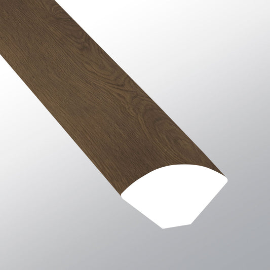 BECKLEY BRUNO ( QUARTER ROUND [ Wood • Matte • Dark ] - LVT * LUXURY VINYL TRIM ) | 5/8" X 3/4" X 94"