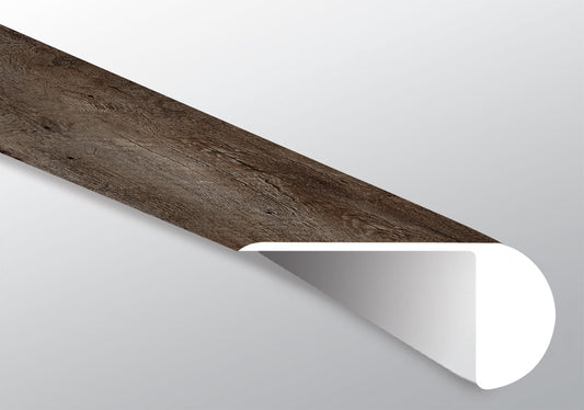 Bembridge ( OVERLAPPING STAIR NOSE [ Wood • Matte • Dark ] - LVT * LUXURY VINYL TRIM ) | 2 1/4" X 1" X 94"