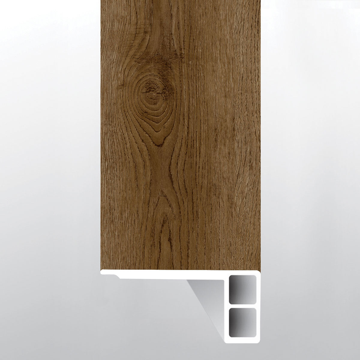 BERGEN HILLS ( FLUSH STAIR NOSE EASED EDGE [ Wood • Matte • Dark ] - LVT * LUXURY VINYL TRIM ) | 2 3/4" X 3/4" X 94"