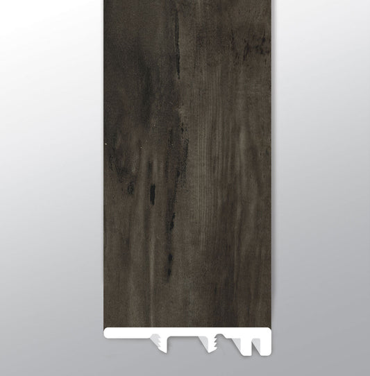 Billingham ( END CAP [ Wood • Matte • Dark ] - LVT * LUXURY VINYL TRIM ) | 1 1/2" X 1/4" X 94"