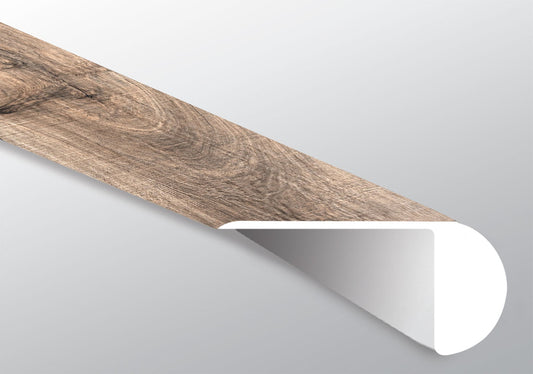 Blythe ( OVERLAPPING STAIR NOSE [ Wood • Matte • Medium ] - LVT * LUXURY VINYL TRIM ) | 2 1/4" X 1" X 94"