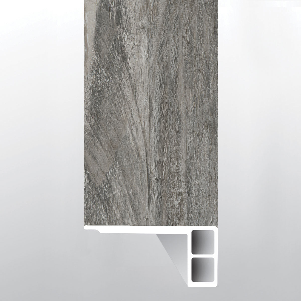 Boswell ( FLUSH STAIR NOSE EASED EDGE [ Wood • Matte • Medium ] - LVT * LUXURY VINYL TRIM ) | 2 3/4" X 3/4" X 94"