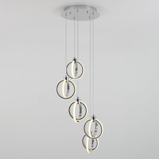 Soho modern 5-light LED pendant