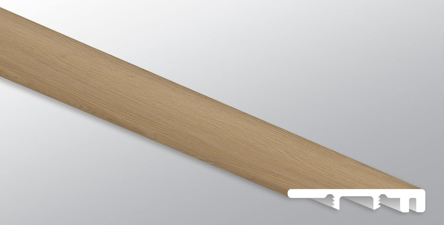 Cabana ( END CAP [ Wood • Matte • Medium ] - LVT * LUXURY VINYL TRIM ) | 1 1/2" X 1/4" X 94"