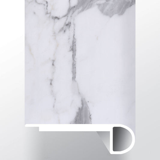 Calacatta Legend ( FLUSH STAIR NOSE [ Marble • Matte • Light ] - LVT * LUXURY VINYL TRIM ) | 2 3/4" X 3/4" X 94"