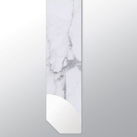 Calacatta Legend ( QUARTER ROUND [ Marble • Matte • Light ] - LVT * LUXURY VINYL TRIM ) | 5/8" X 3/4" X 94"
