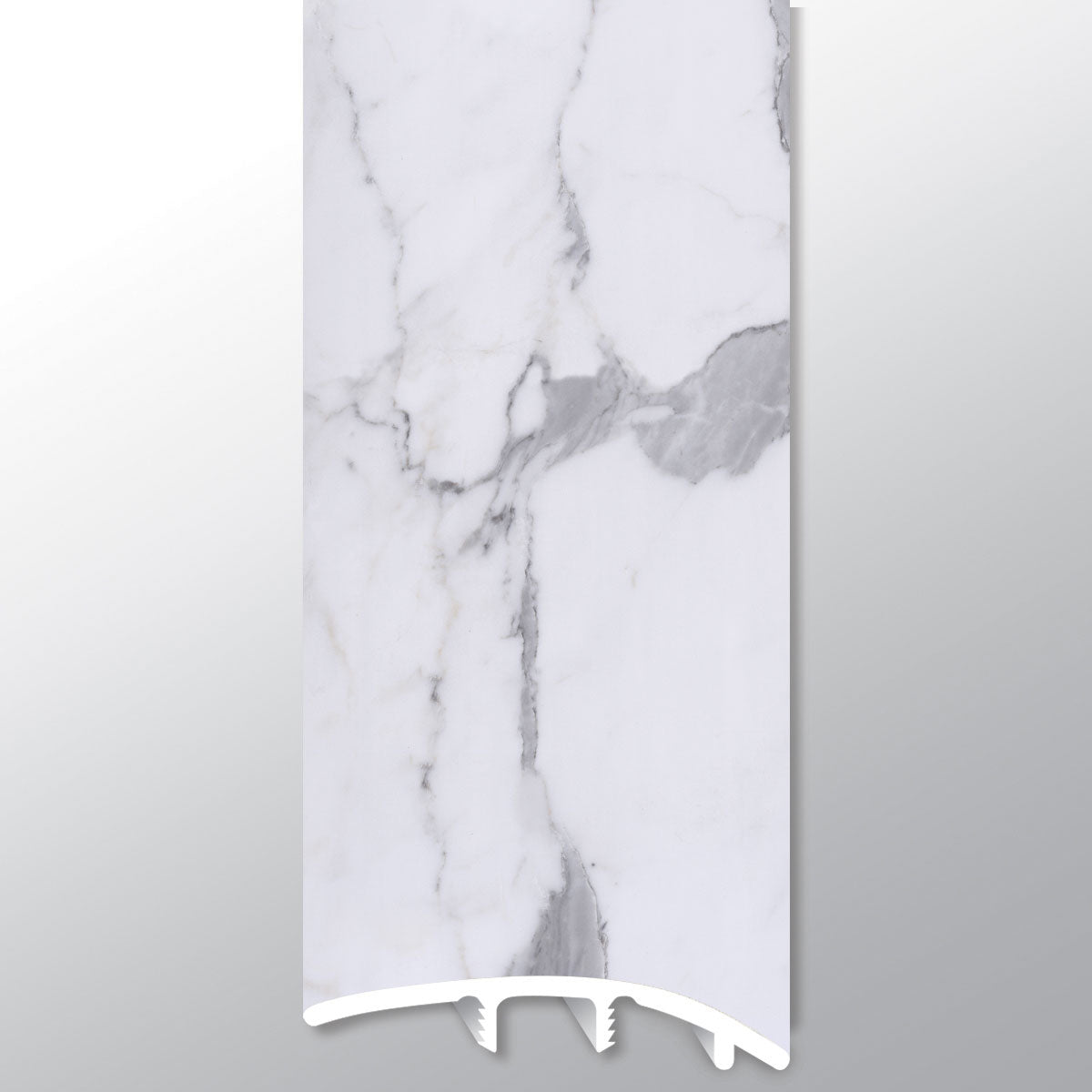 Calacatta Legend ( REDUCER [ Marble • Matte • Light ] - LVT * LUXURY VINYL TRIM ) | 1 3/4" X 3/8" X 94"